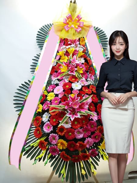 더에스비웨딩컨벤션 3단화환 고급형